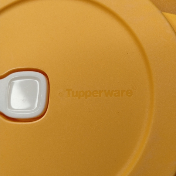 New Tupperware Orange 2 1/2 vent and serve round lunch container - Picture 2 of 6